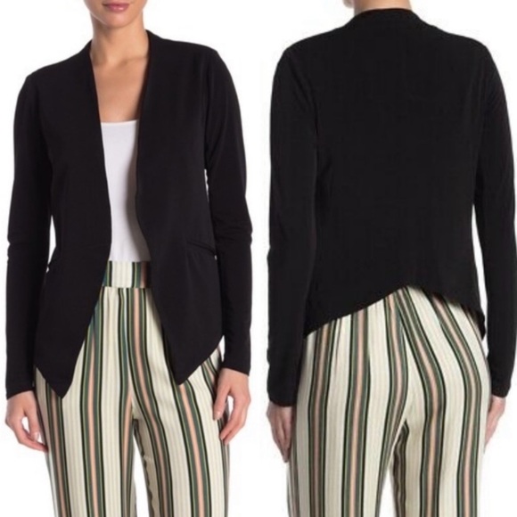 BCBGeneration Open Front Tuxedo Jacket Knit Textured Blazer Small S - Picture 10 of 10